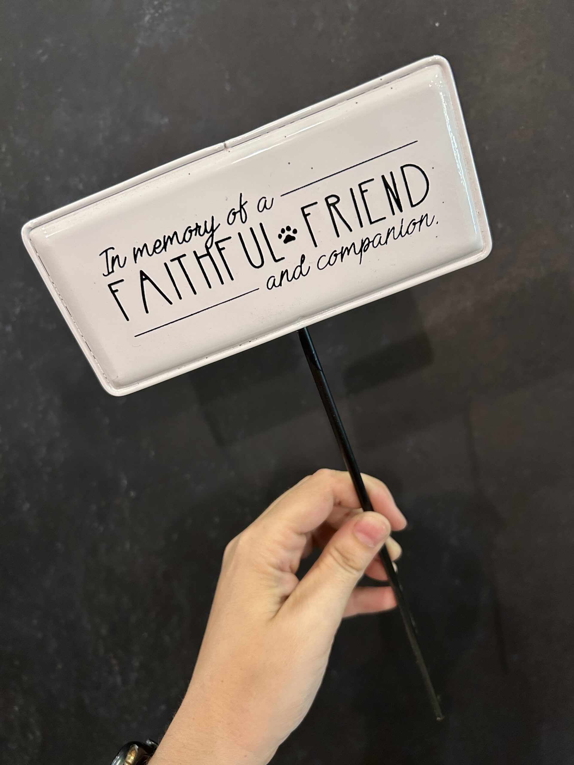 Metal Enamel B&W Pick - Faithful Friend