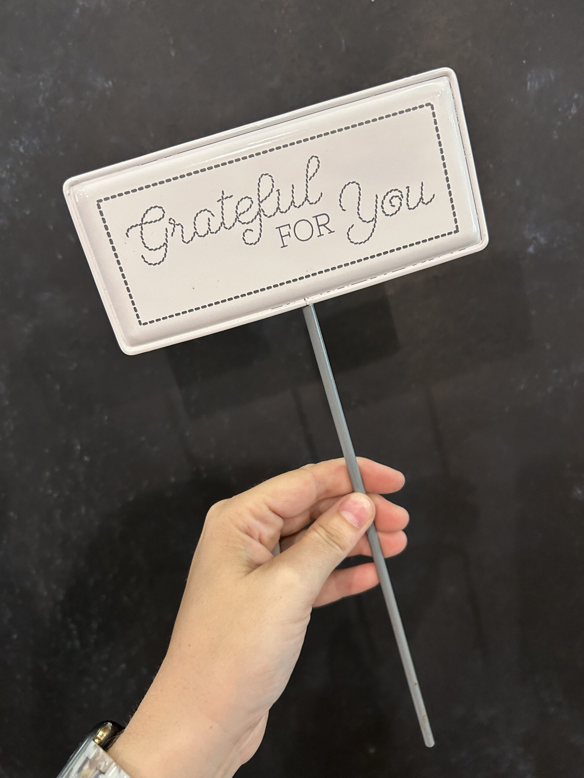 Metal Enamel B&W Pick - Grateful for You