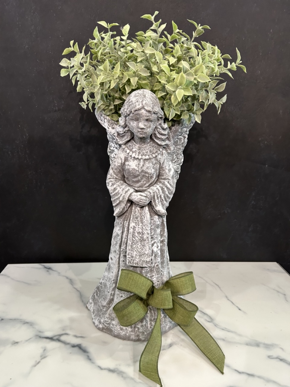 Concrete Angel Planter