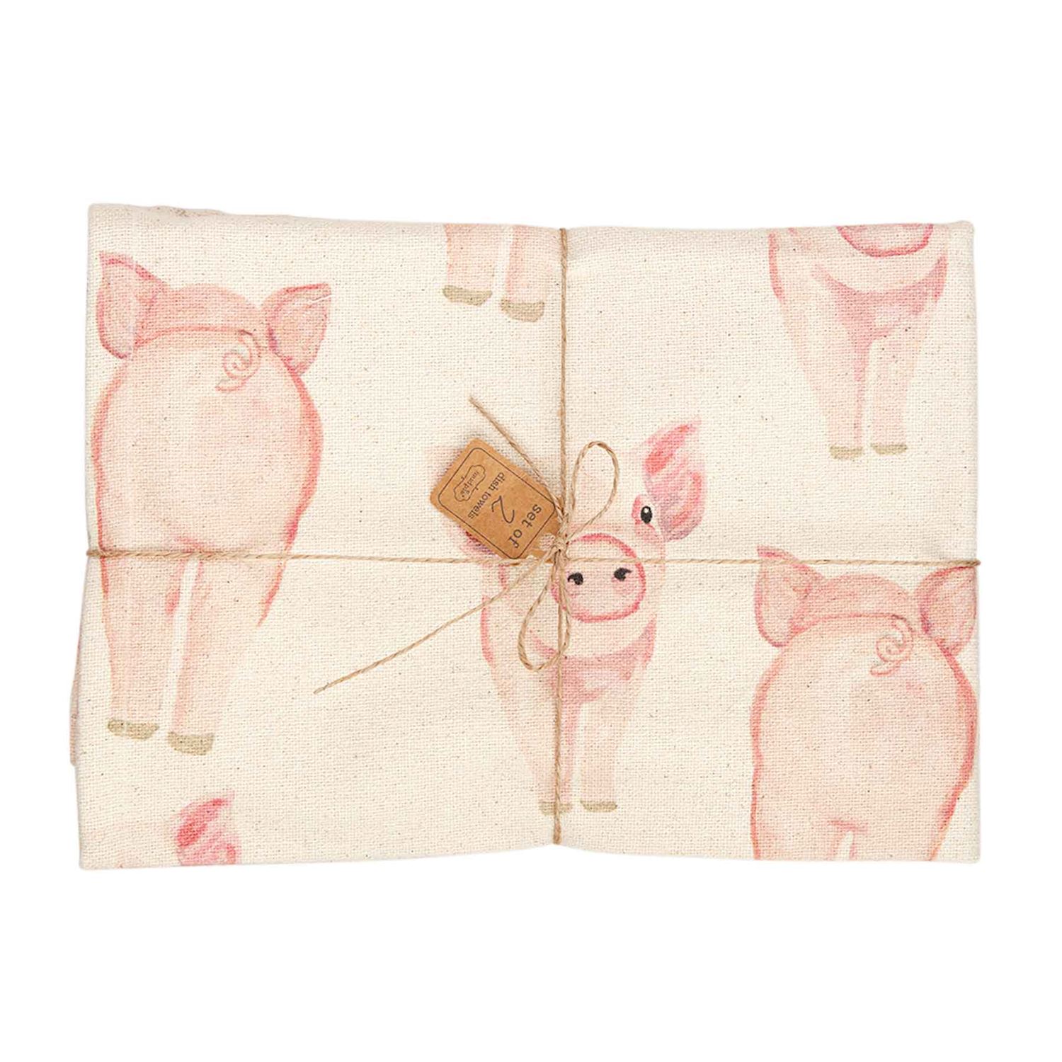 Farm Animal Kitchen Towel Set - Pig