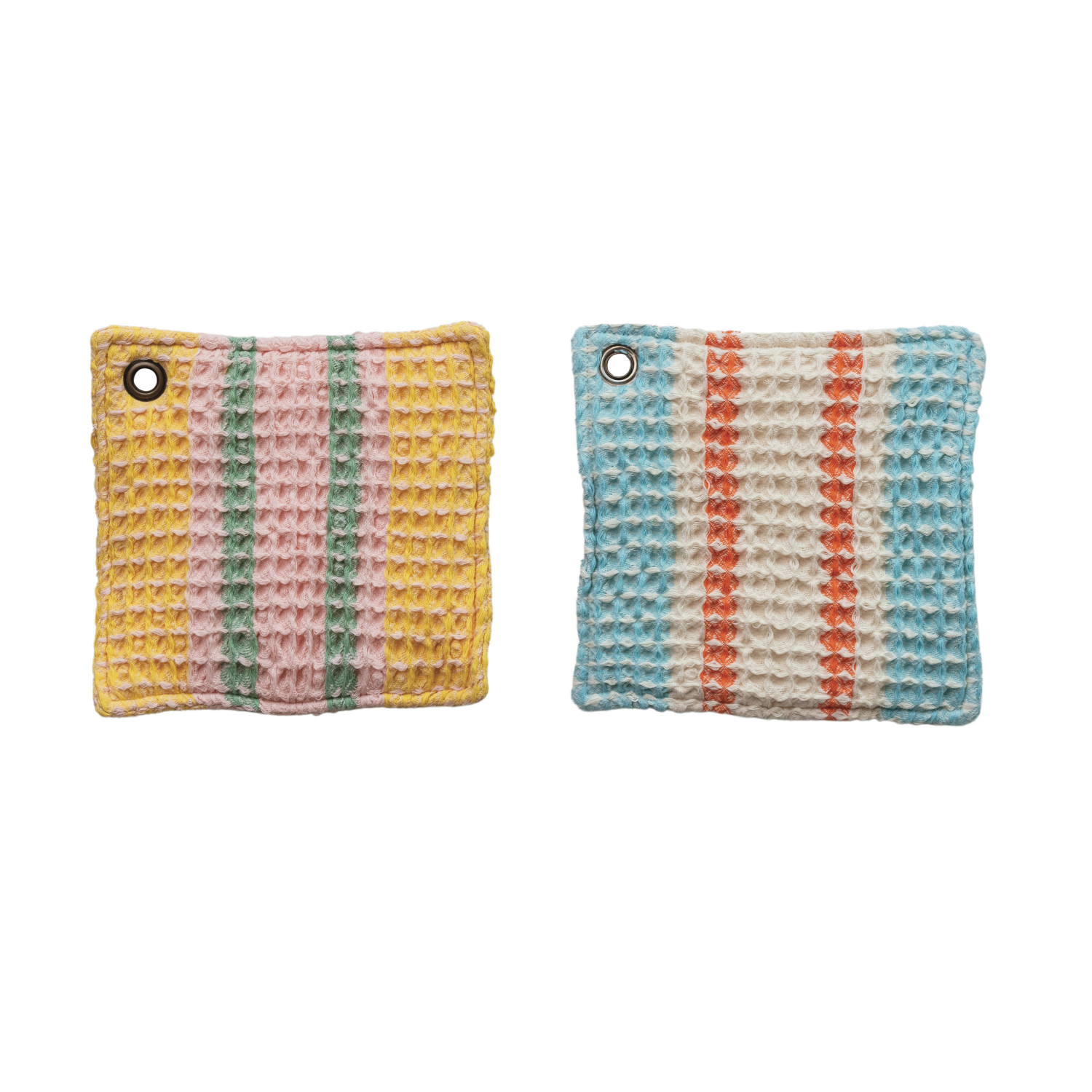 Pastel Stripe Waffle Pot Holder