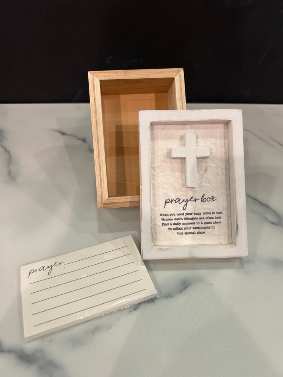 White Wooden Prayer Box Set
