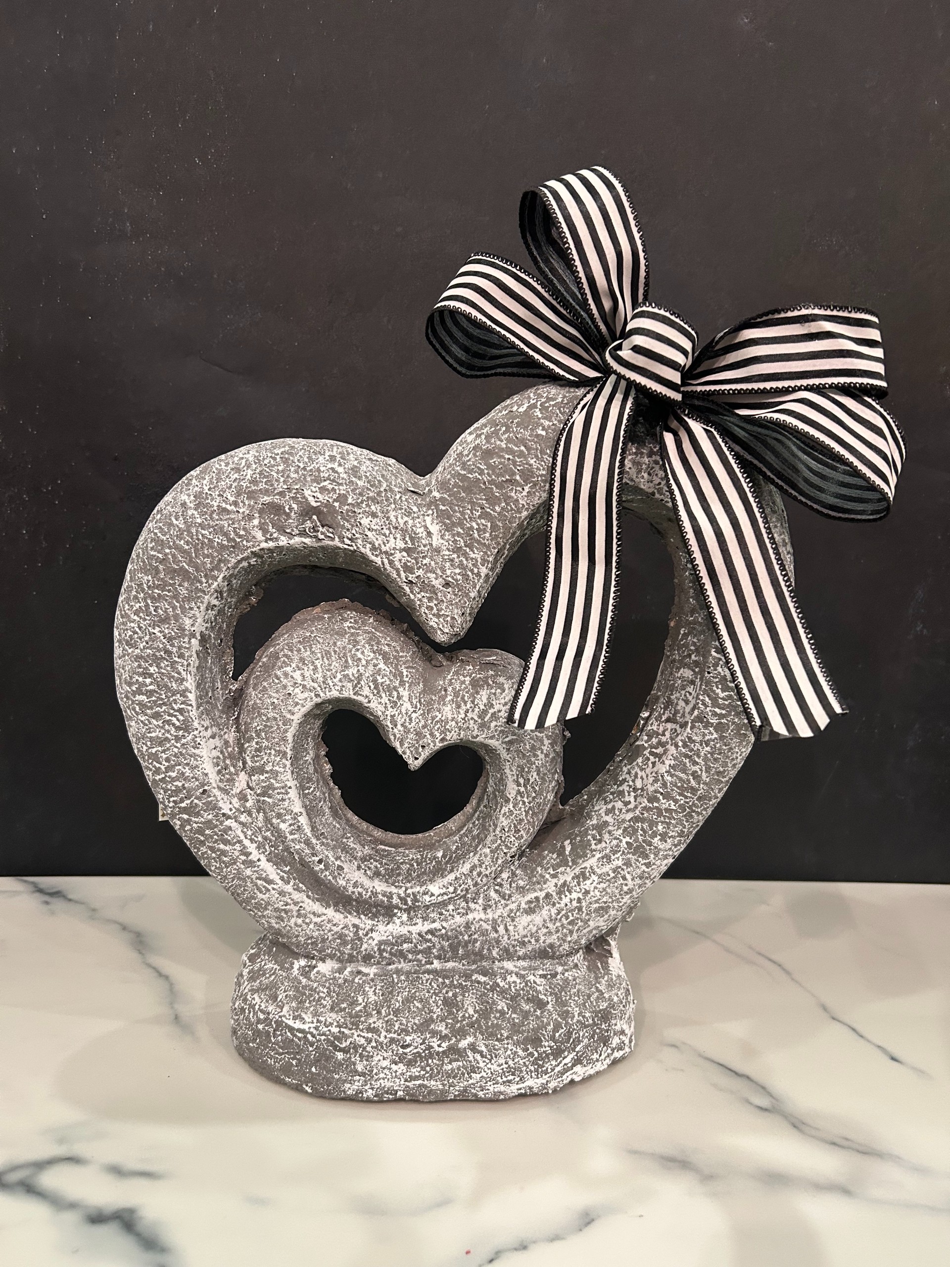 Concrete Double Heart