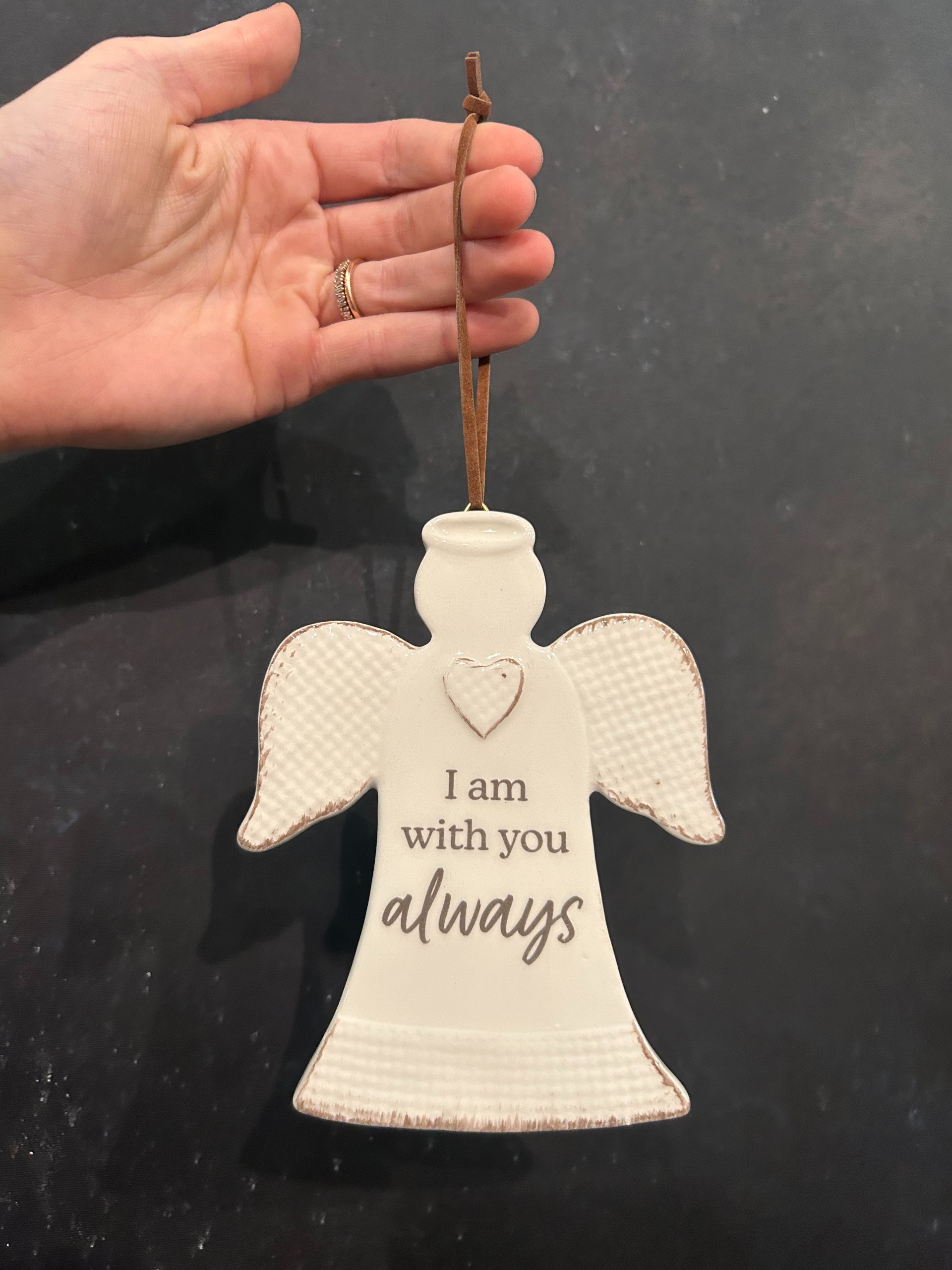 White Ceramic Angel Ornament
