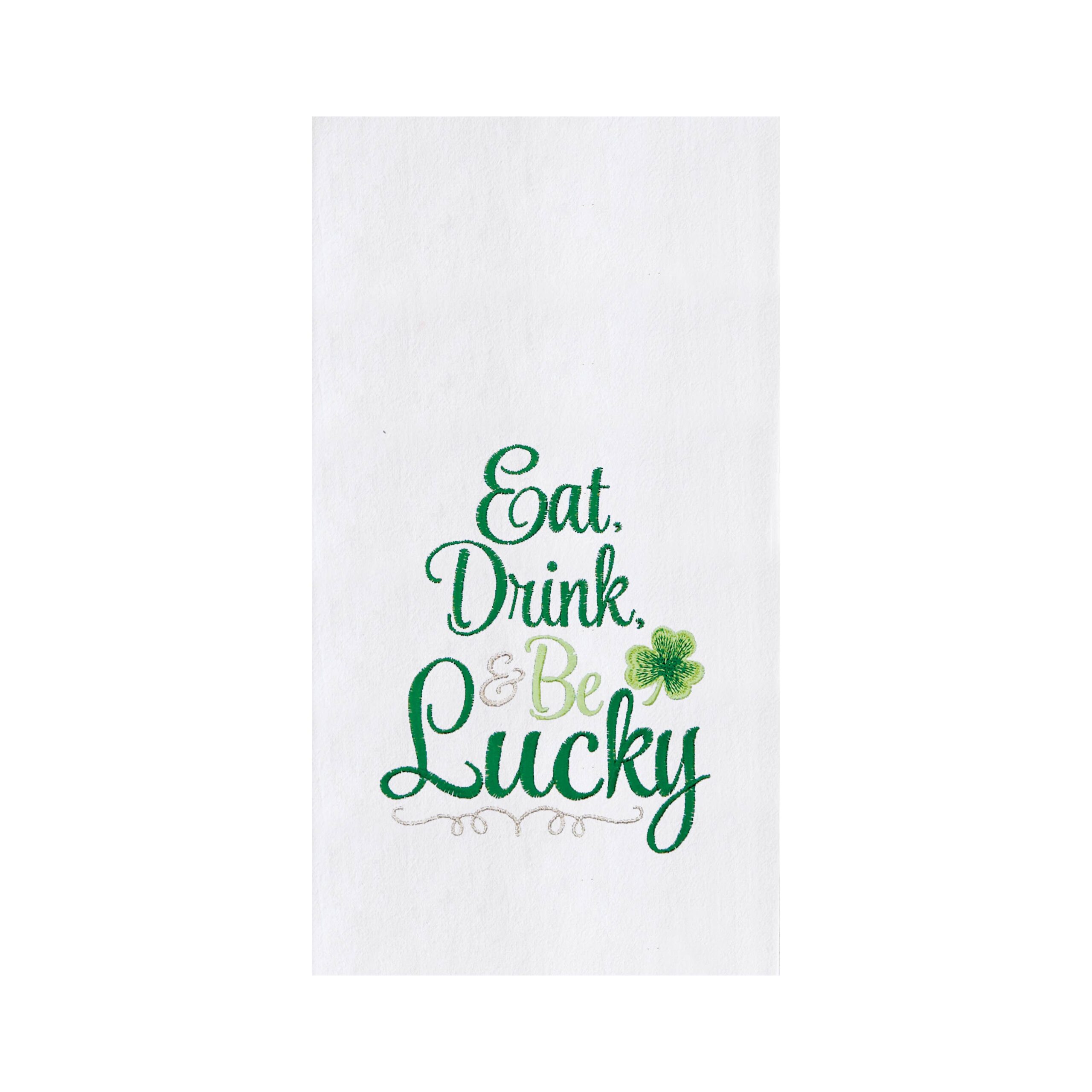 Eat Drink & Be Lucky Towel
