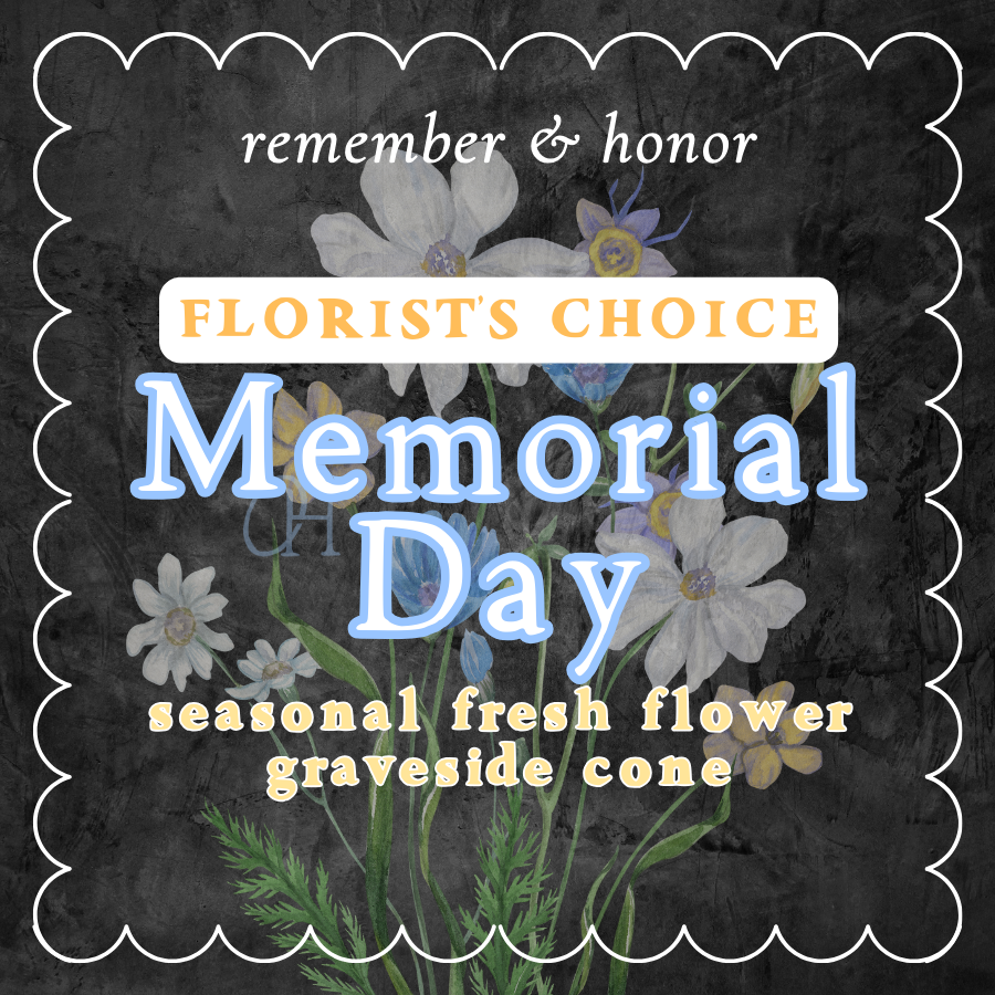 Memorial Day Seasonal Fresh Flower Cone - Florist's Choice