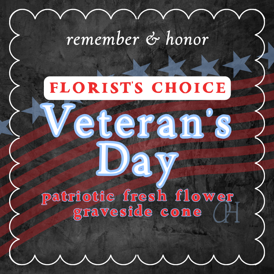 Veterans Day Patriotic Fresh Flower Cone - Florist's Choice