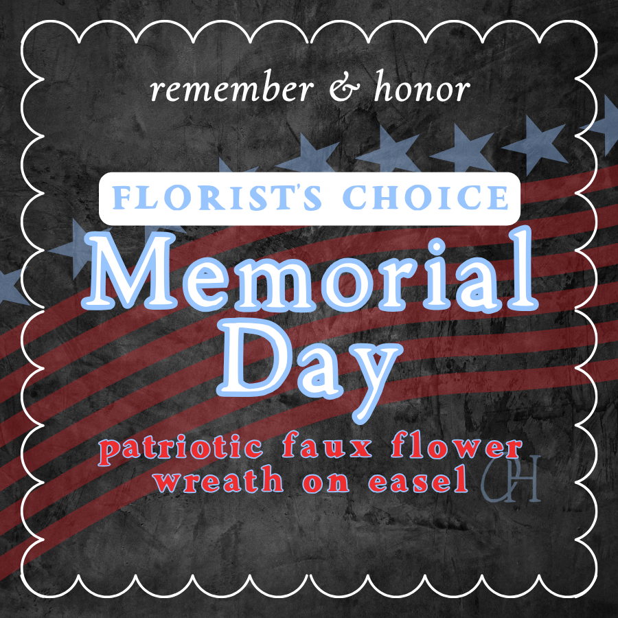 Memorial Day Patriotic FAUX Flower Wreath - Florist's Choice