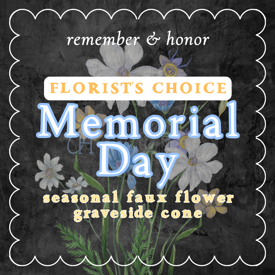 Memorial Day Seasonal FAUX Flower Cone - Florist's Choice
