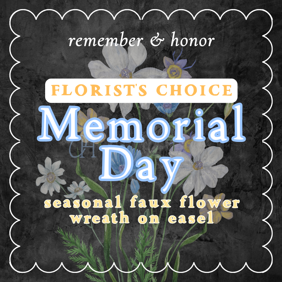 Memorial Day Seasonal FAUX Flower Wreath - Florist's Choice