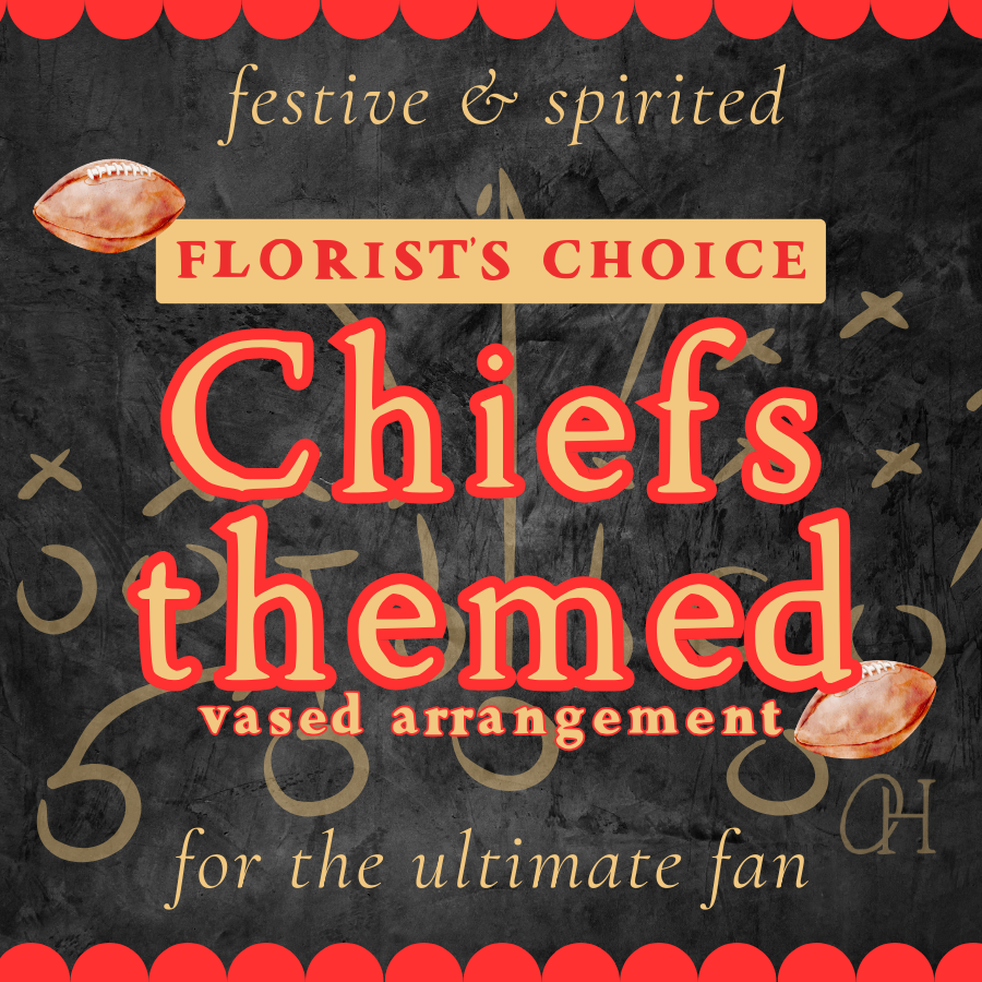 Chiefs Themed Vased Arrangement - Florist's Choice