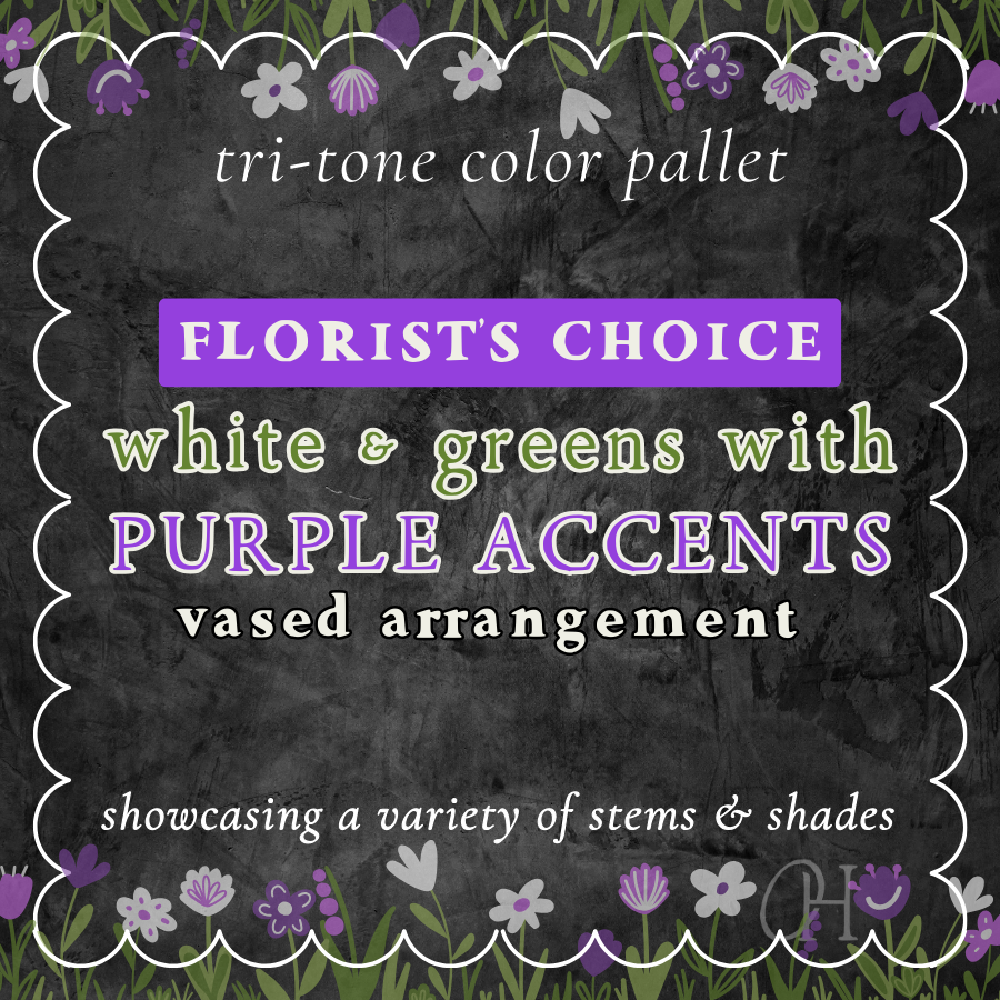Purple Tri-Tone Vased Arrangement - Florist's Choice