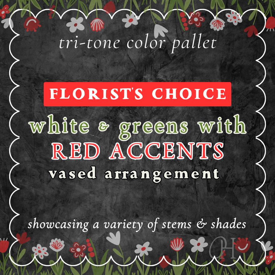 Red Tri-Tone Vased Arrangement - Florist's Choice