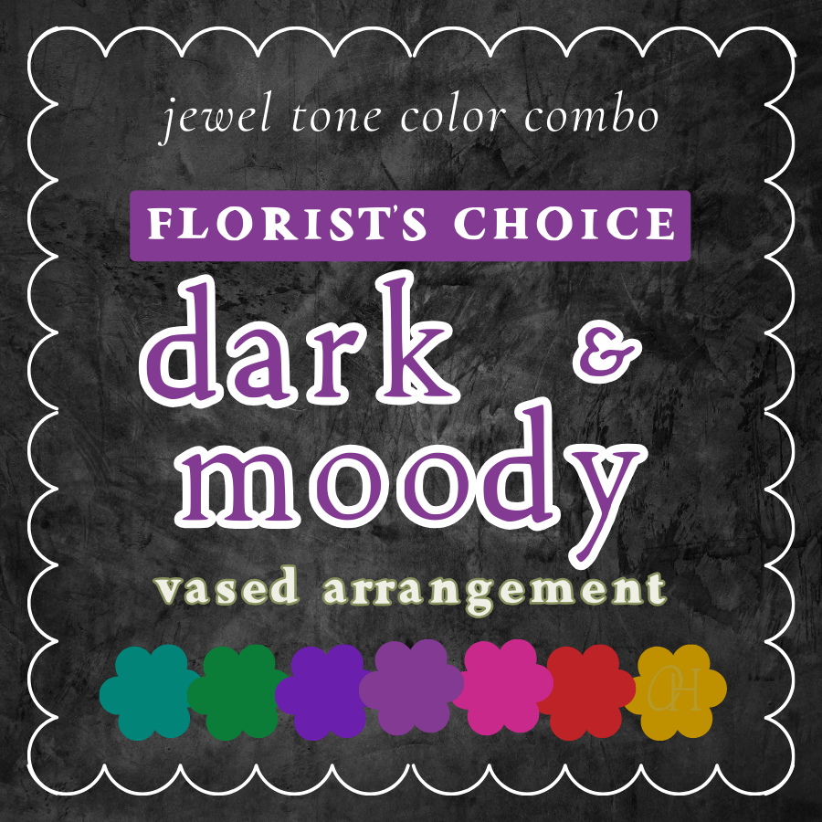 Dark & Moody Vase Arrangement - Florist's Choice