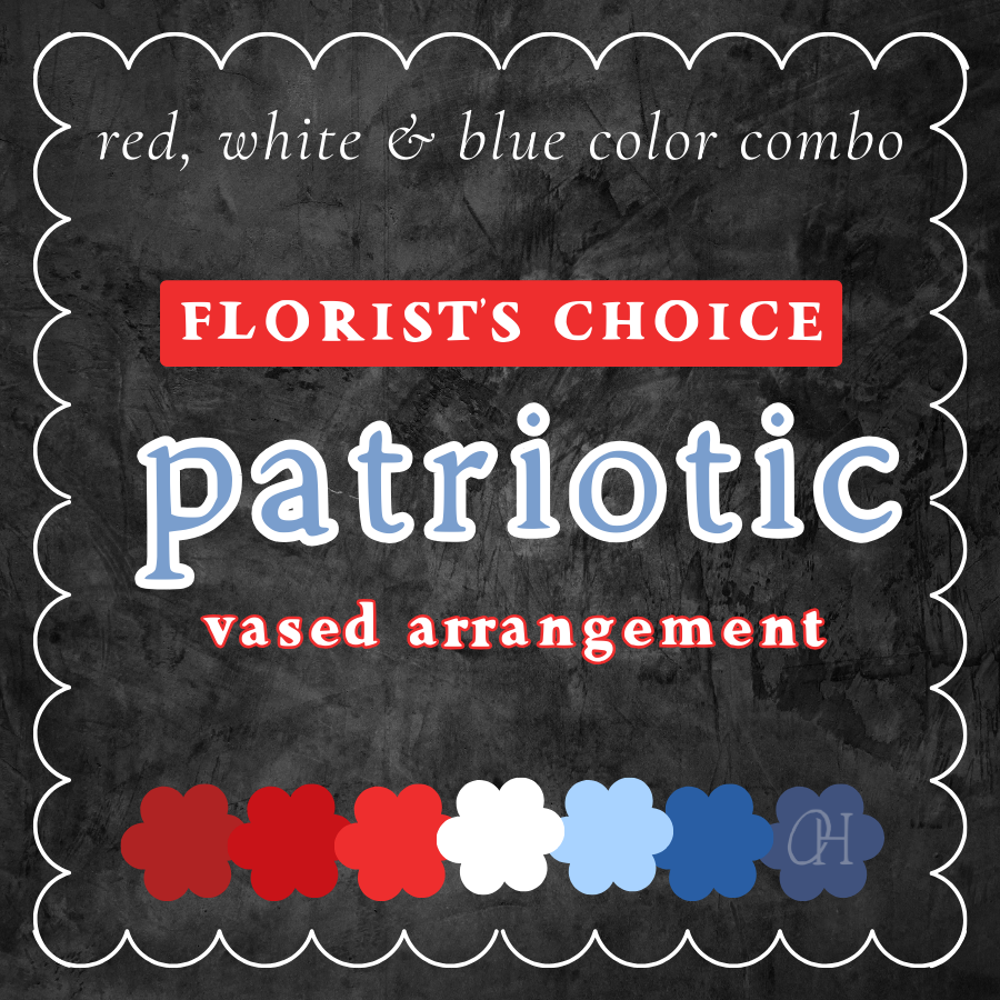 Patriotic Vase Arrangement - Florist's Choice