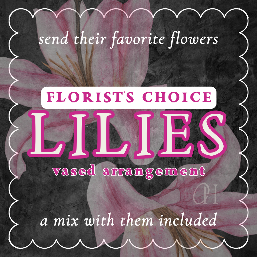 Lilies Vase Arrangement - Florist's Choice