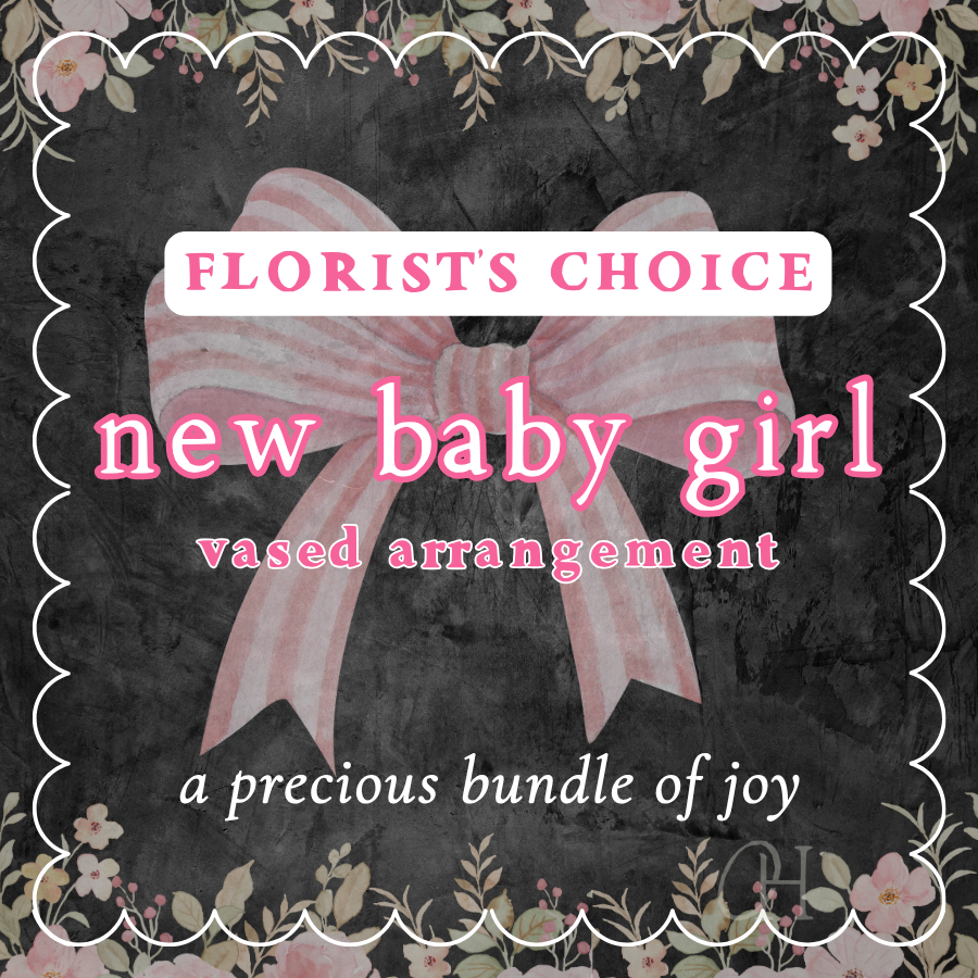 New Baby Girl Vase Arrangement - Florist's Choice
