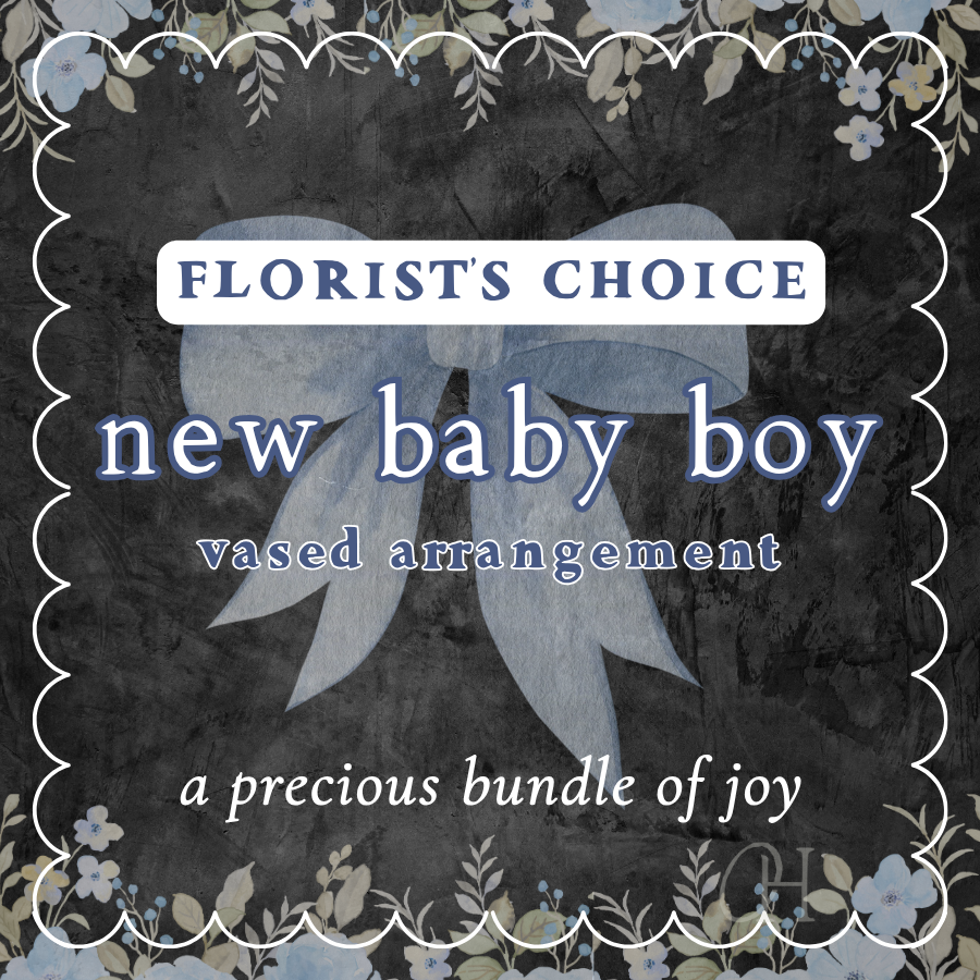 New Baby Boy Vase Arrangement - Florist's Choice