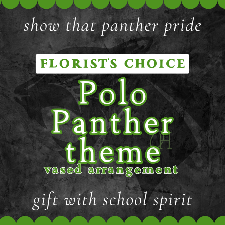 Polo Panthers Themed Vased Arrangement - Florist's Choice