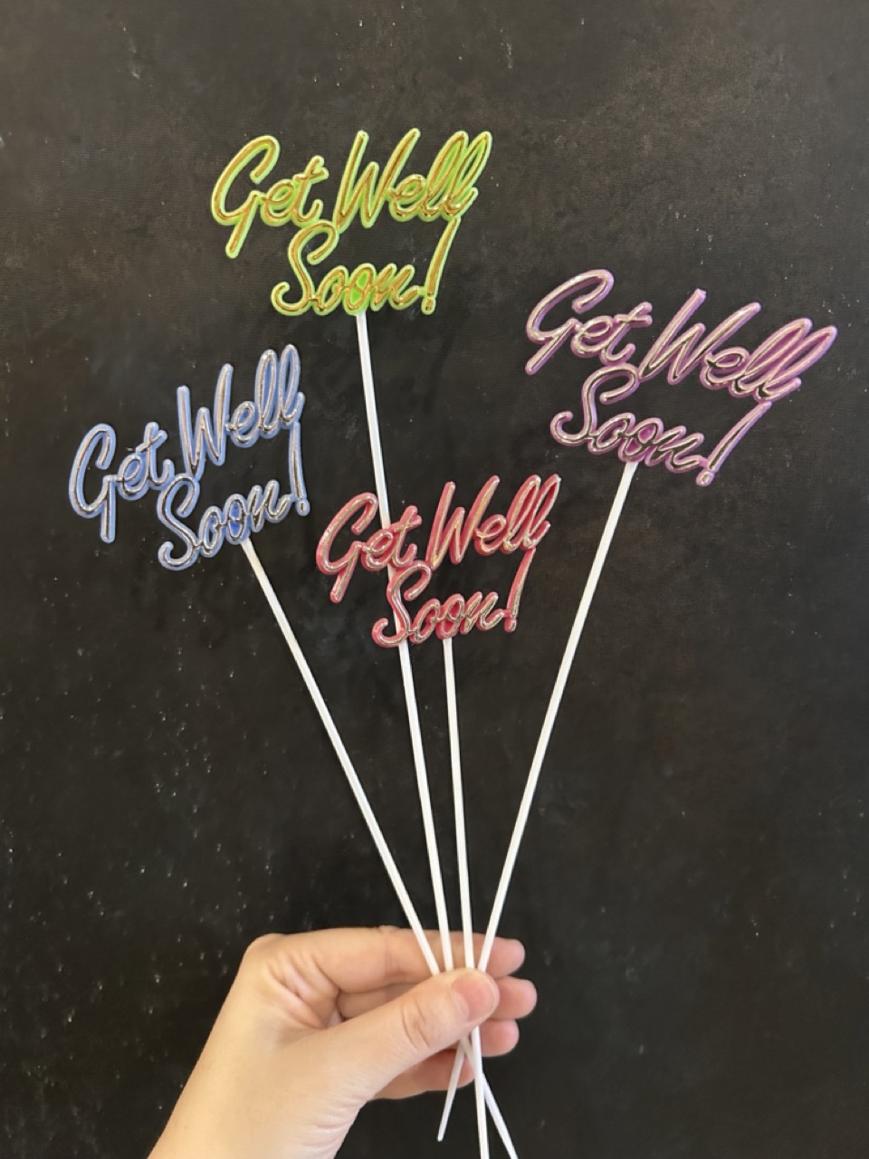 Plastic Pick - Get Well