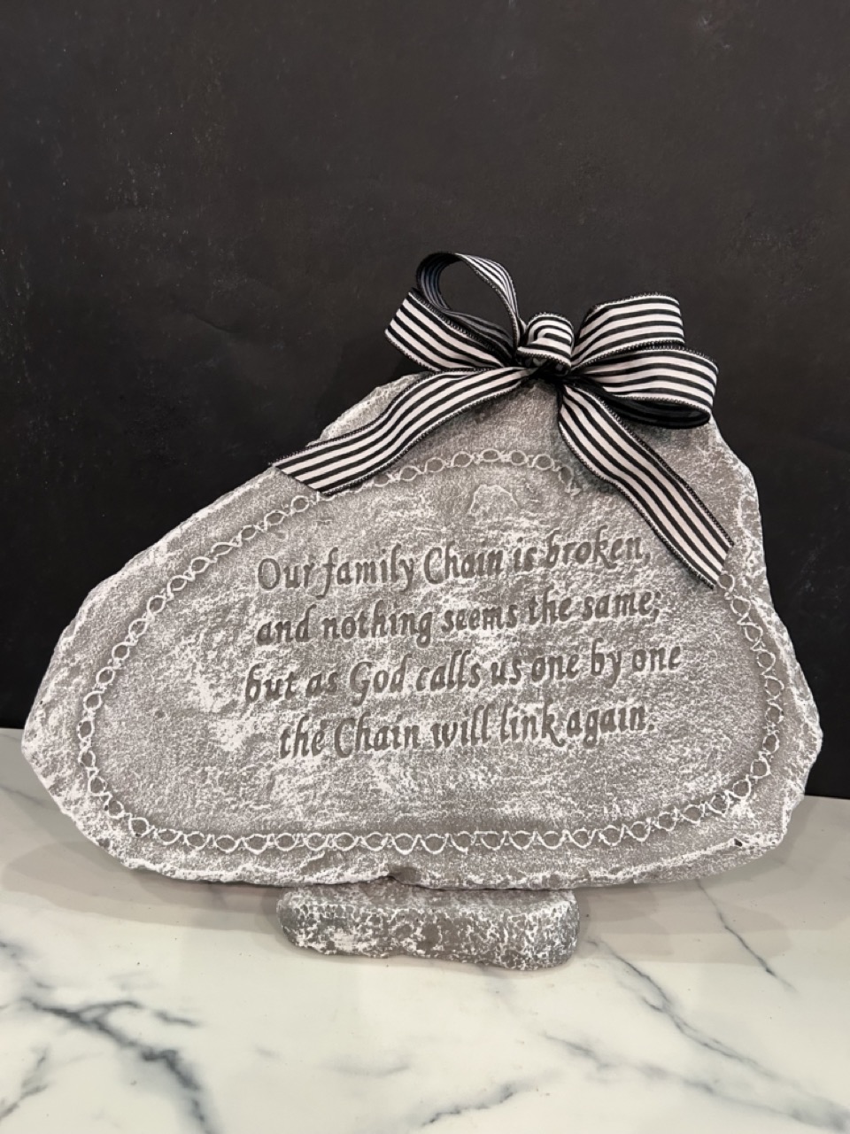 Concrete Memorial Stone - Family Chain