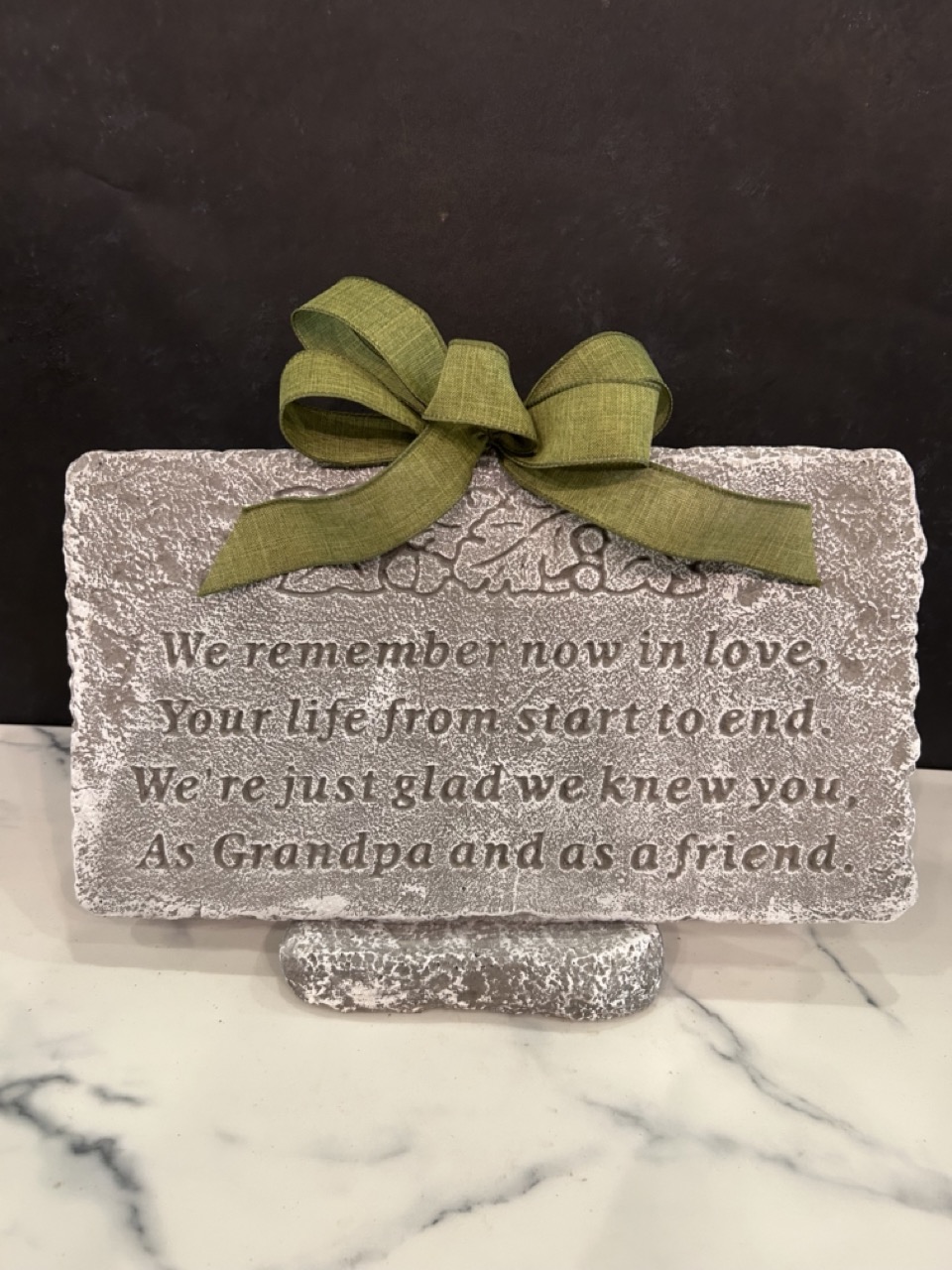 Concrete Memorial Stone - Grandpa