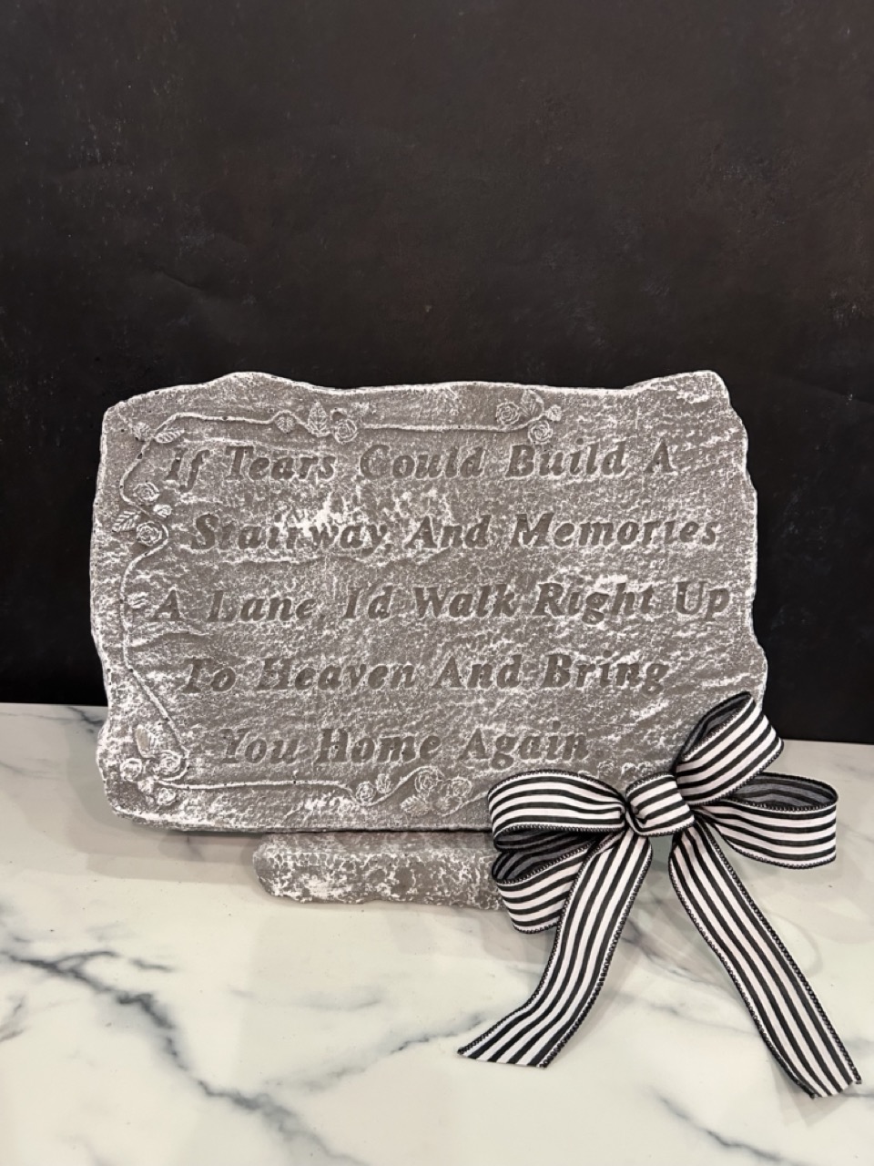 Concrete Memorial Stone - If Tears Could