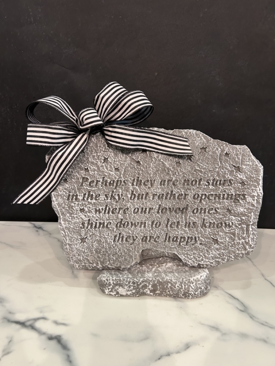 Concrete Memorial Stone - Stars in the Sky