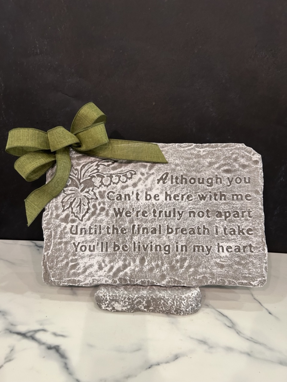Concrete Memorial Stone - Until the Final Breath