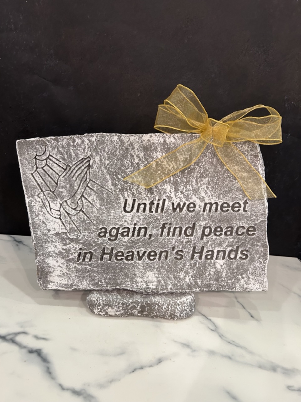 Concrete Memorial Stone - Until We Meet Again
